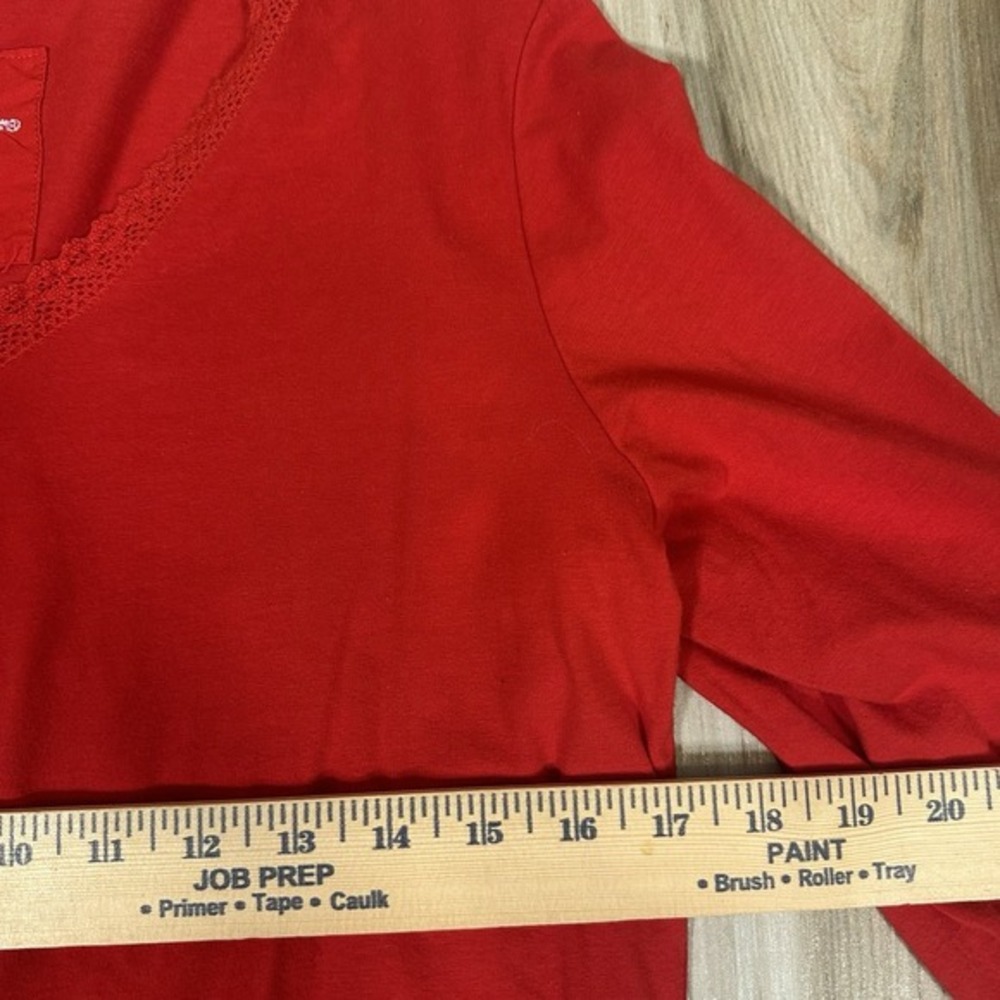 Nick & Nora Floral Pajama Set Women's Top‎ Bottom Sz XL Red Pink Casual Cozy - Picture 3 of 9